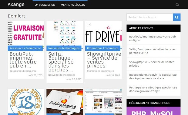 Axange.fr est un annuaire spécialisé e-commerce