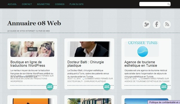 Annuaire.08web.fr: guide web sous WordPress