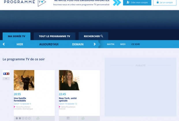 Programme télé en ligne