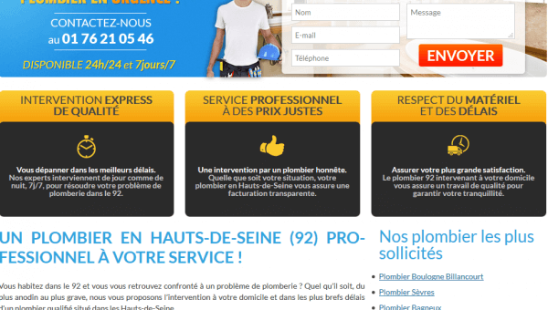 www.plombier-hauts-de-seine.com : dépannages de qualité en plomberie