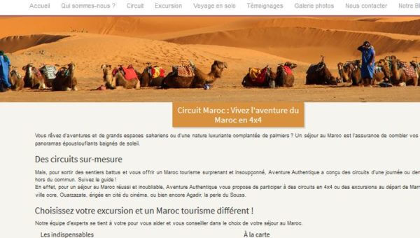 Site de l’agence Aventure Authentique