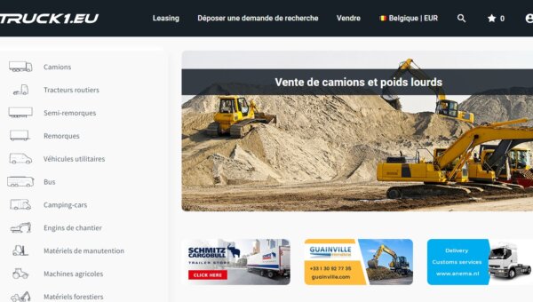 Truck1.be, vente de véhicules d’occasion et camion