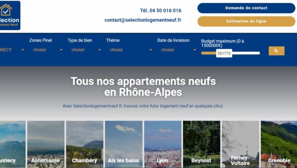 www.selectionlogementneuf.fr: plateforme des annonces immobilières