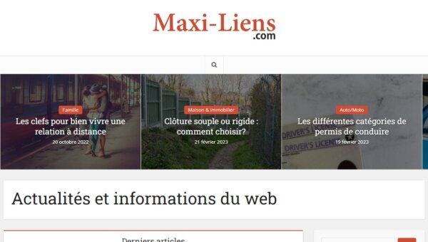 Maxi-liens.com, blog d’actualités et d’informations du web